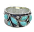 Turquoise Southwestern Silver Jewelry Ring Size 6-3/4 AX84671